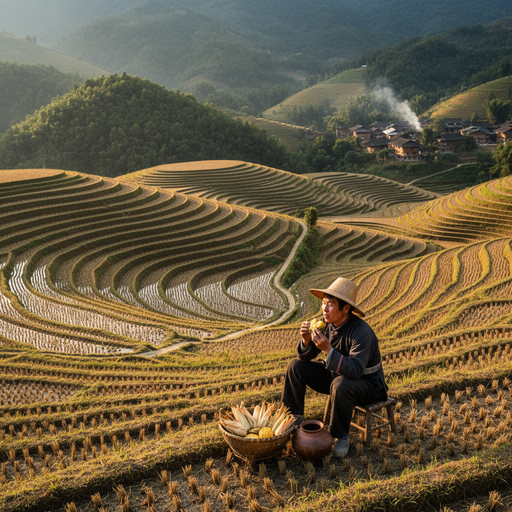 田坝头吃包谷粑