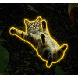滑る猫