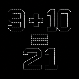 9+10=21